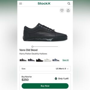 Vans Old Skool Black Harry Potter Sneakers
